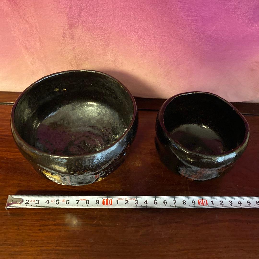 黒楽茶碗　2客
