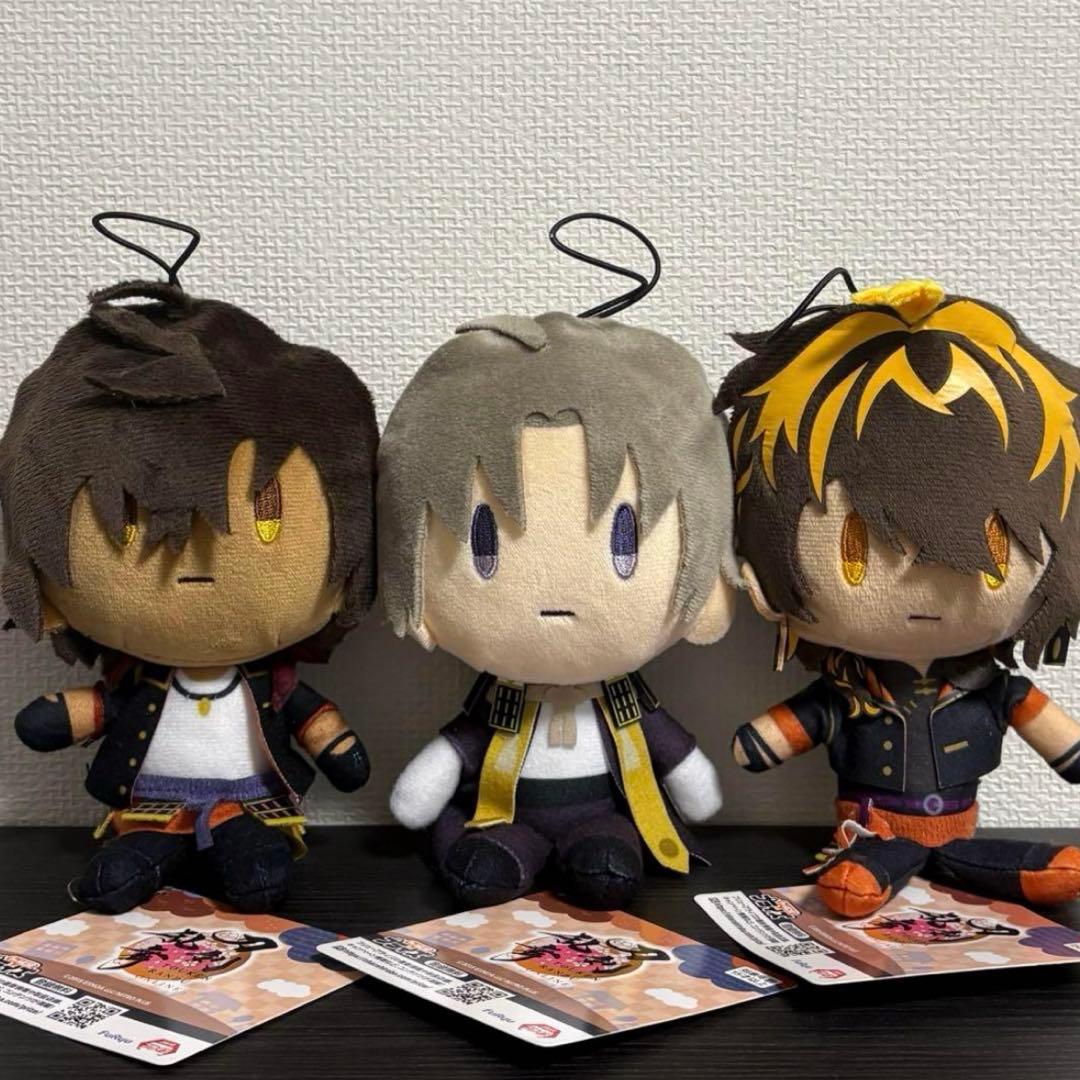 刀剣乱舞ONLINE ゴム紐付き御伴散歩ぬいぐるみ3 全種 24個セット プライズ