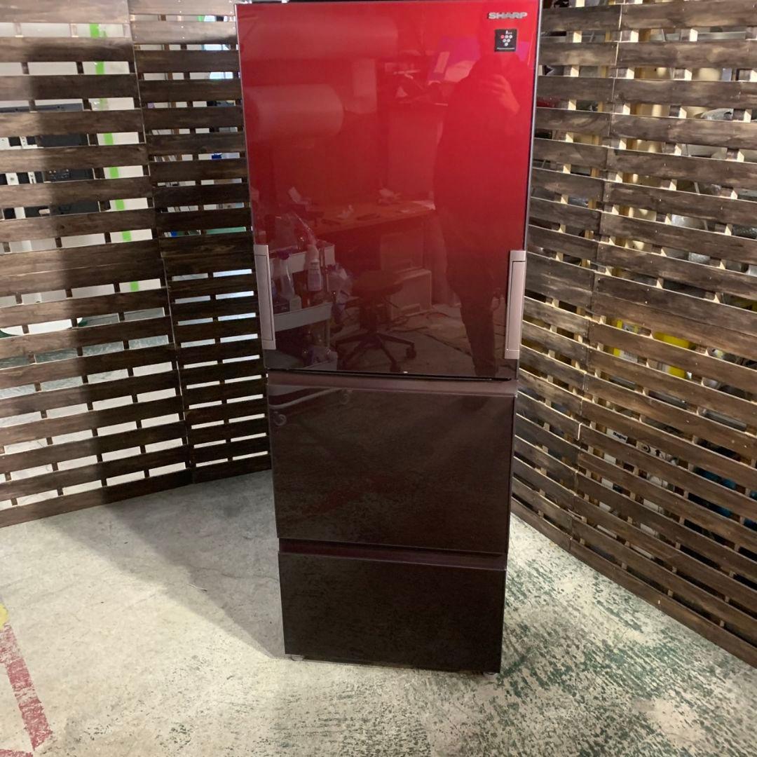 H992\" SHARP 350L 両開き 冷蔵庫 SJ-GW35H-R 2021 シャープ SHARP 冷蔵庫 3ドア どっちもドア(両開き) 350L SJ-GW35H-R
