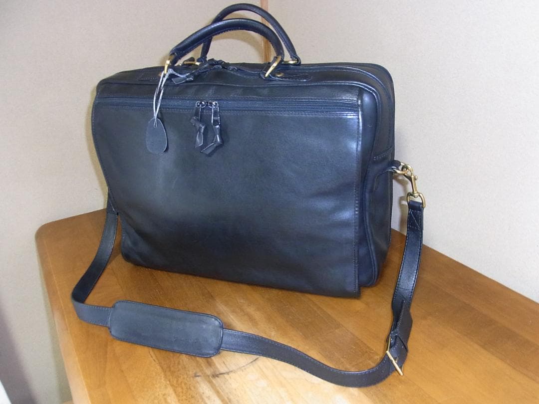 BROOKS BROTHERS ブルックスブラザーズ レザー ボストンバッグ 黒