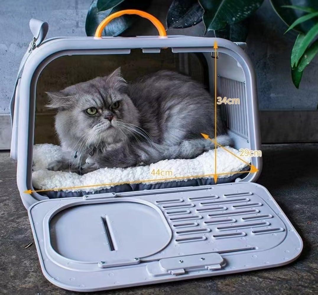小動物用お出かけバック 航空輸送ボックス 車載/手提げ/肩掛 軽量 通気