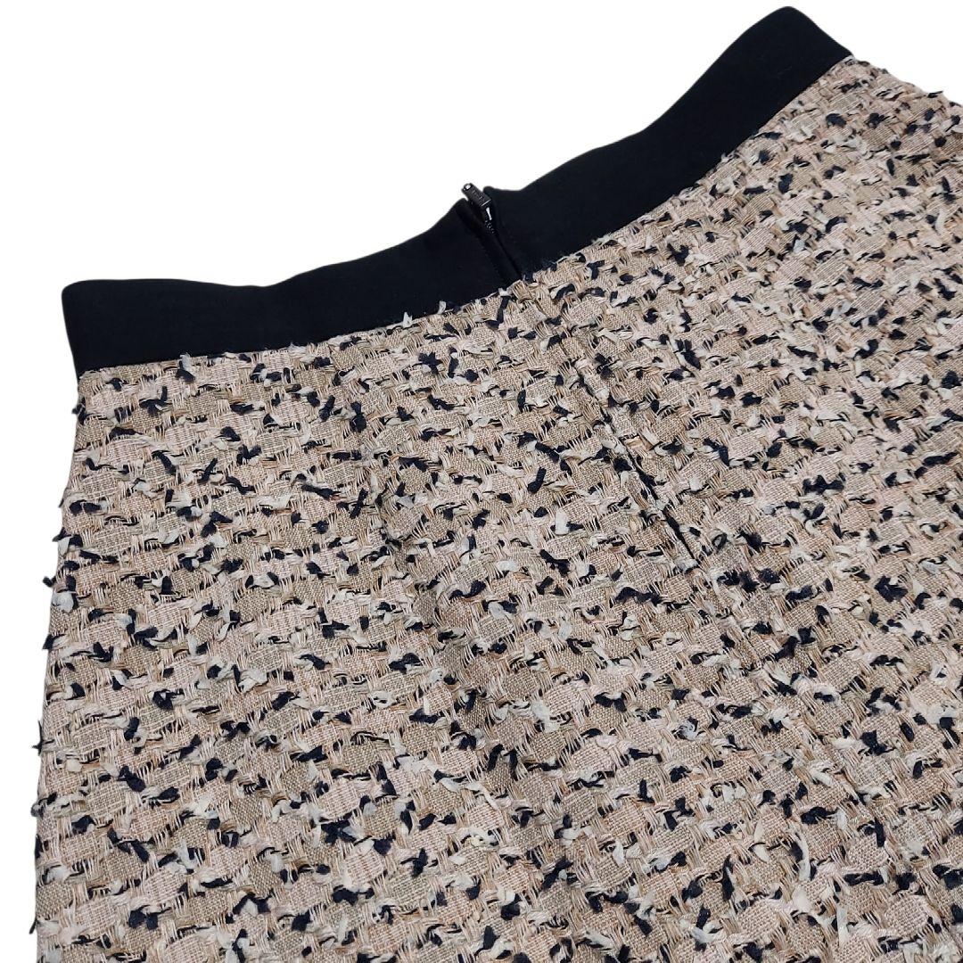 美品✨ FOXEY　 フォクシー ツイードラップスカート ベージュ　38 М