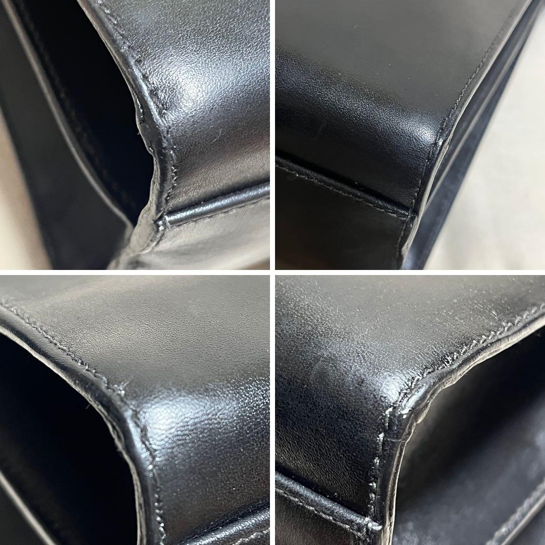 バレンシアガ　ハンドバッグ　オールレザー　BB ロゴ金具　イタリア製　黒