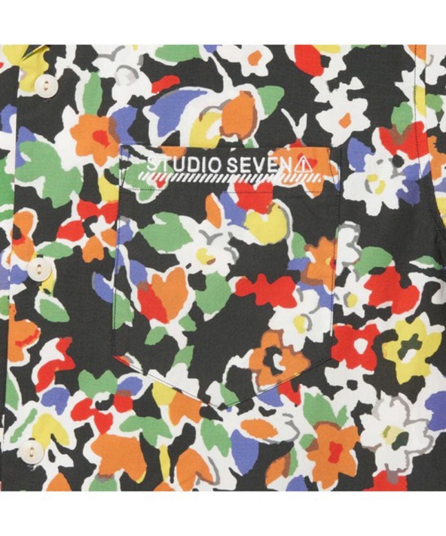 STUDIO SEVEN Big Flower Print Shirt サイズL Big Flower Pattern