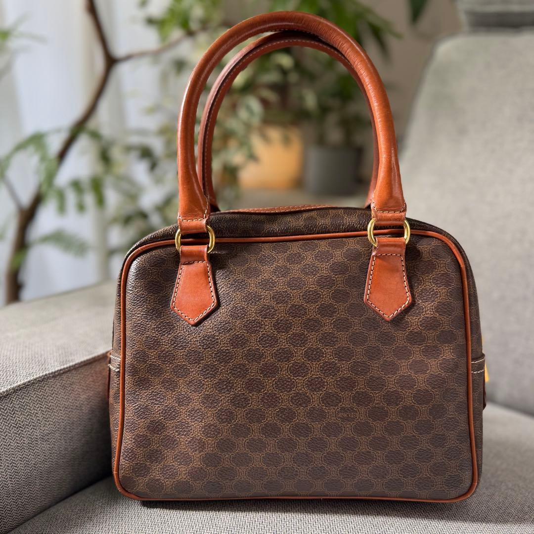 CELINE セリーヌ マカダム ミニボストンバッグ ハンドバッグ