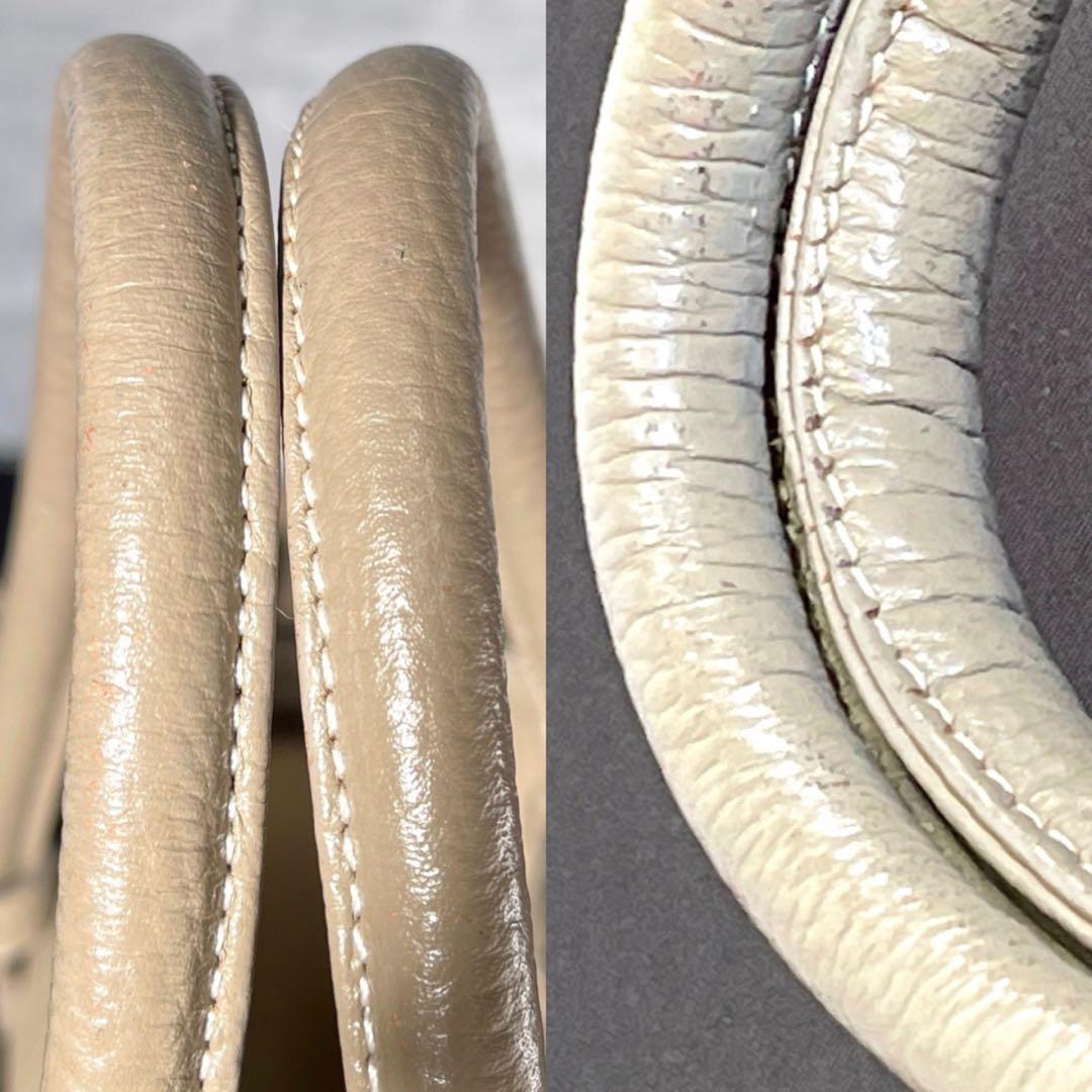 専用品傳濱野 den Hamano ミーティア グレージュ レザートートバッグ