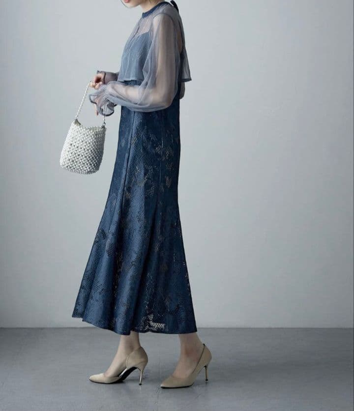 Dorry Doll シフォンボレロセットメニーウエイドレス アビスブルー L