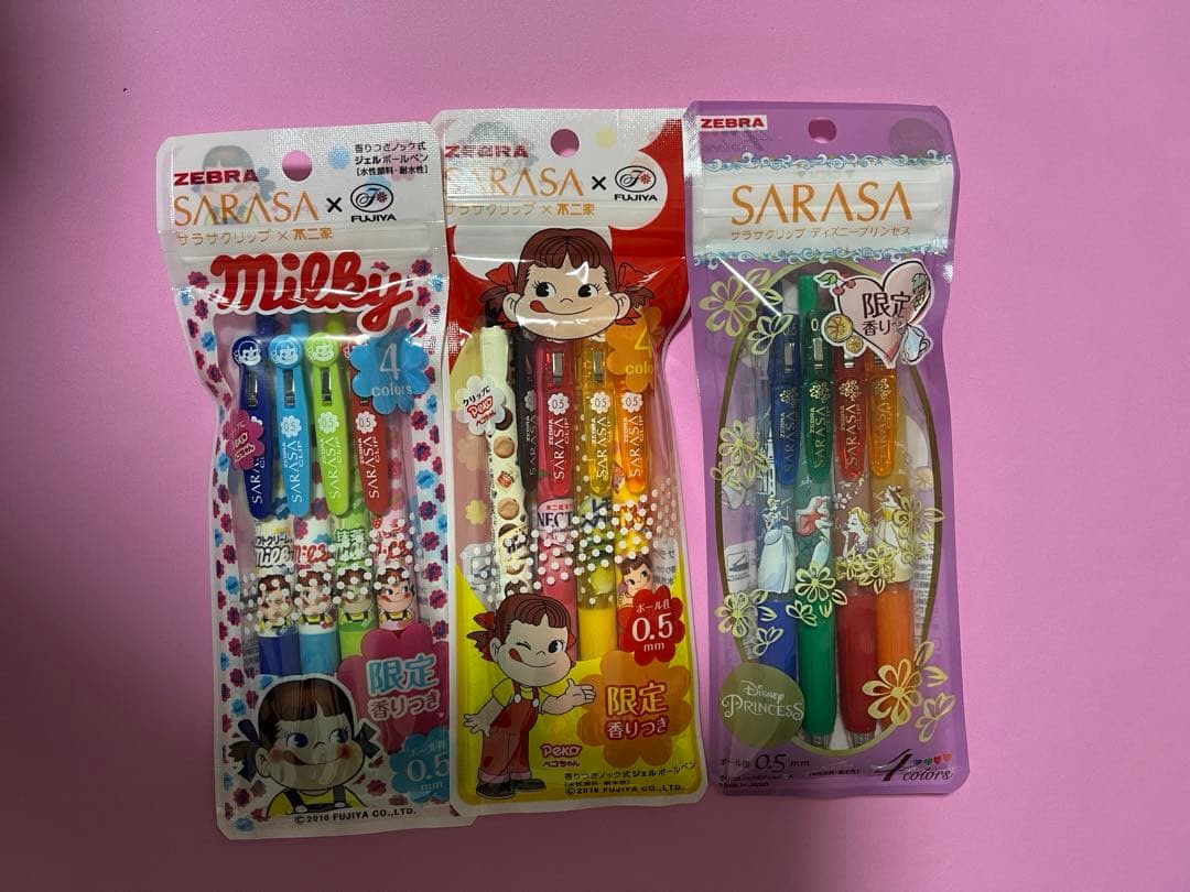 サラサ　sarasa   不二家　ペコちゃん　ディズニー　ボールペン　限定 サラサsarasa 不二家ペコちゃんディズニーボールペン限定