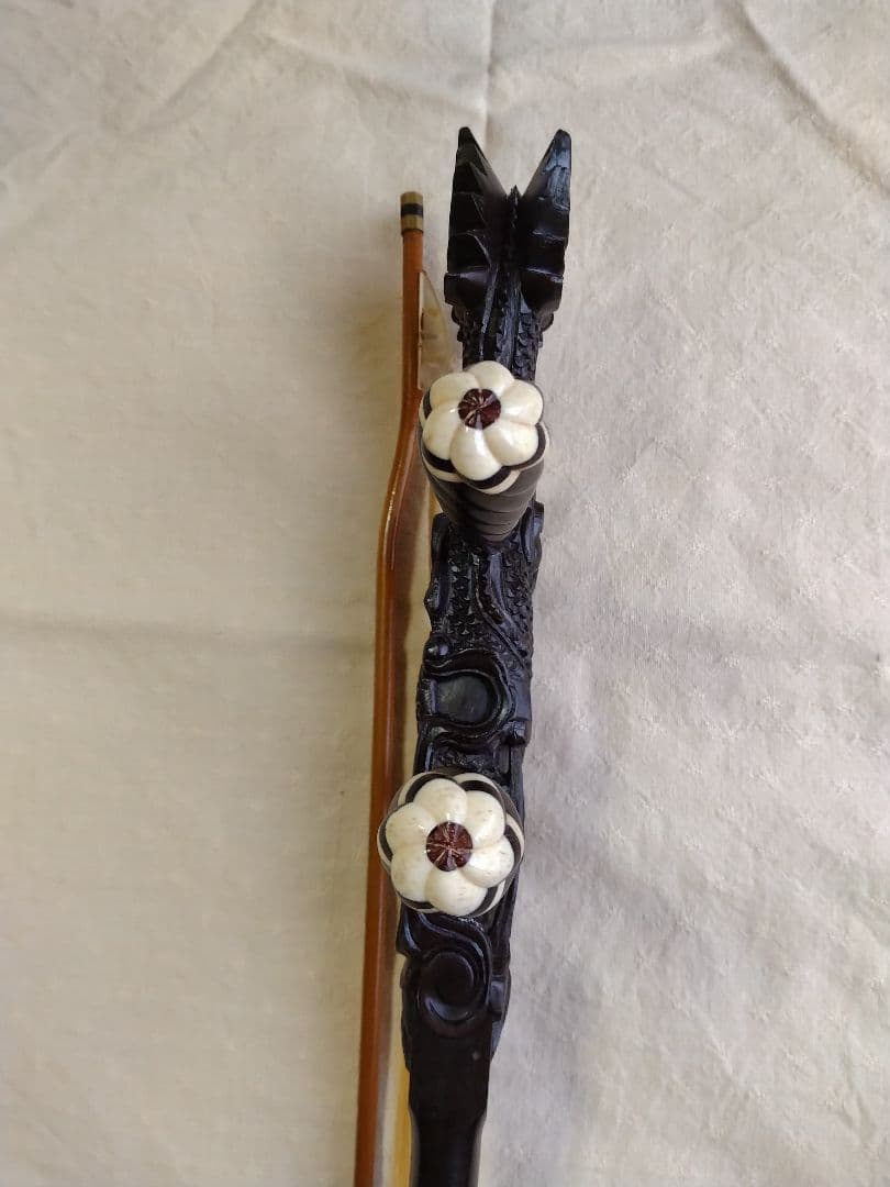 作家物】高級二胡 竜頭 龍頭 工芸品