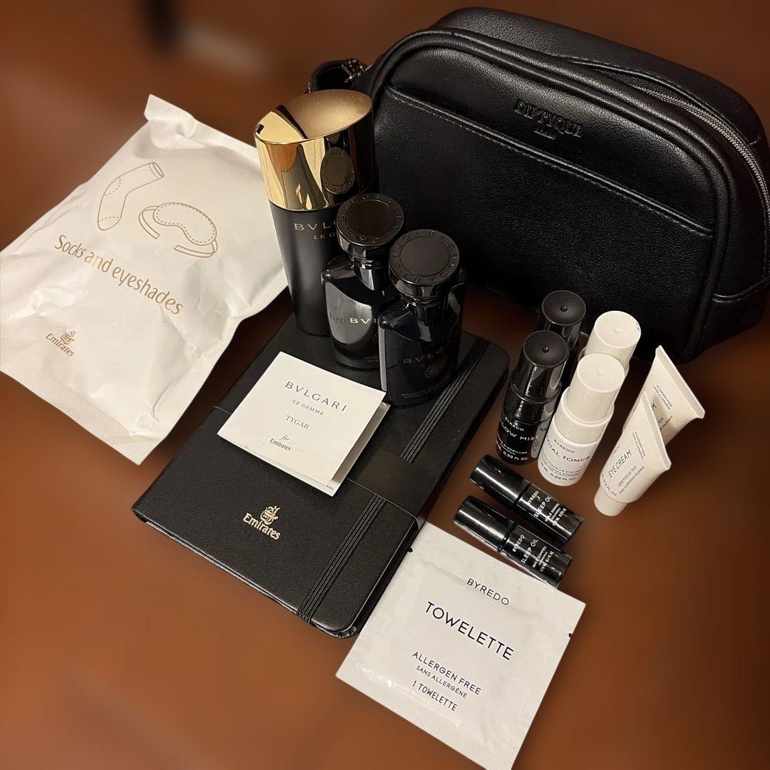 Emirates エミレーツ航空ブルガリBVLGARIアメニティポーチ おまけ付