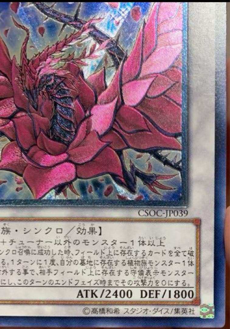 ブラックローズドラゴン　レリーフ　CSOC-JP039 完美品級