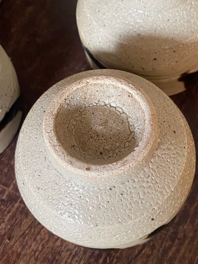 益子焼 鉄絵茶器 茶器揃い 急須 湯呑み 汲み出し 民芸 民藝