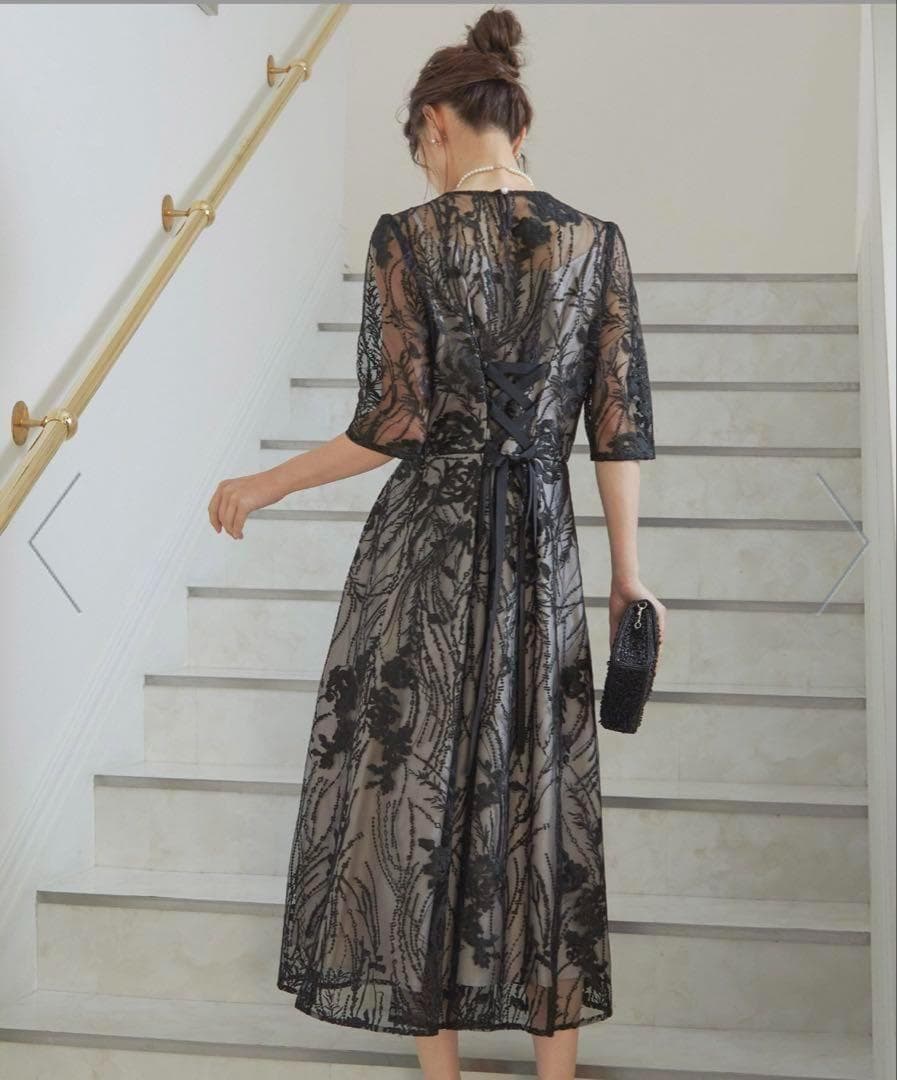 PREFERIR プレフェリール 総レース バックリボン 結婚式 パーティー