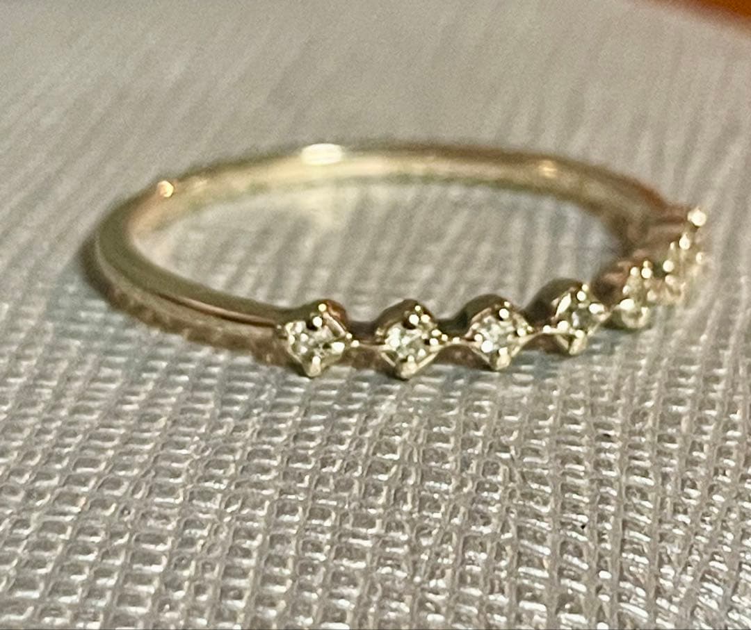 Samantha Tiara K10 ハーフエタニティリング　ダイヤ0.07ct