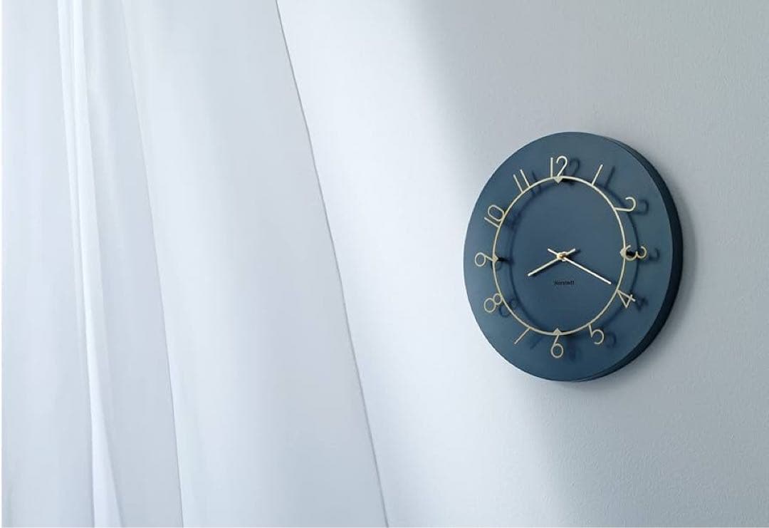 掛時計 CL-4317NV ネイビー ゴールド スイープムーブメント 時計