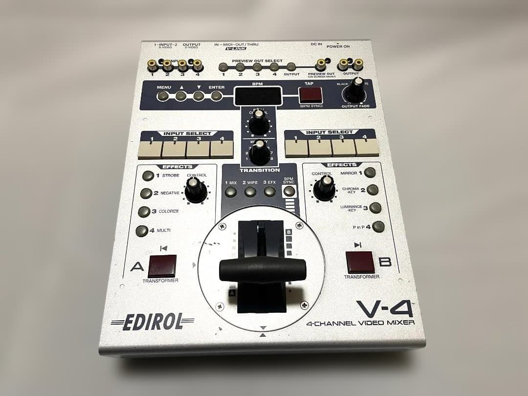 Edirol V-4 4チャンネルビデオミキサー Roland EDIROL V-4 Video Mixer Professional Switcher VJ used