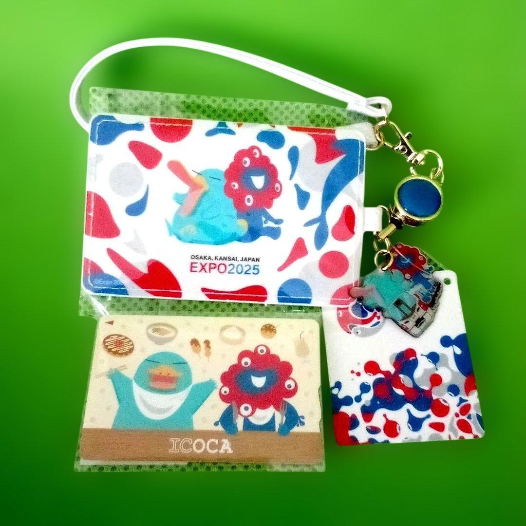 大阪関西万博 JR西日本 限定ICOCA ミャクミャク合皮 パスケースセット
