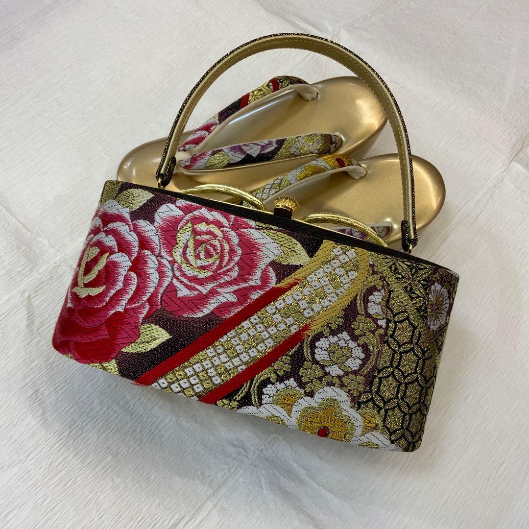 成人式　和装用バッグと草履のセット 115