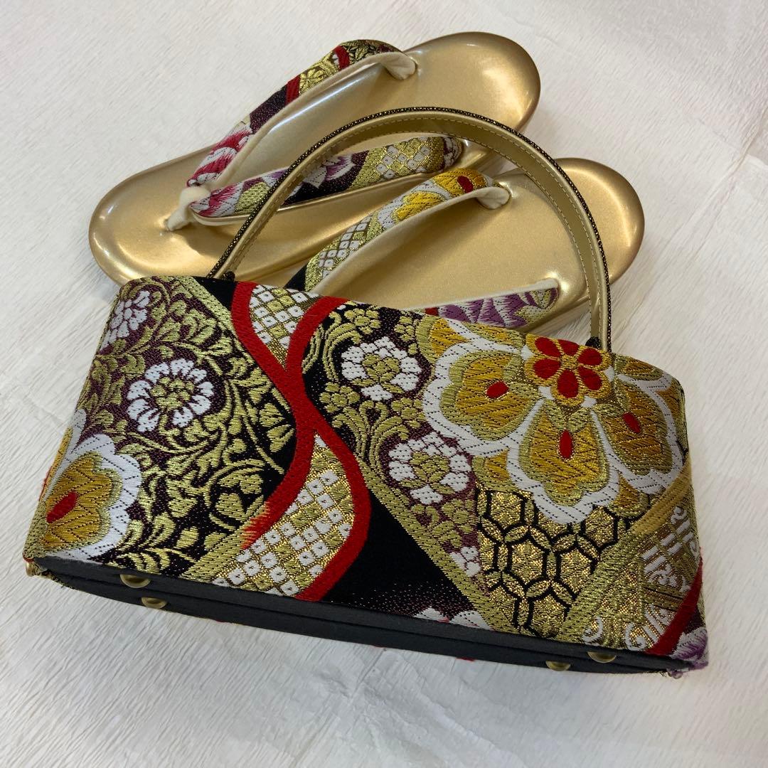 成人式　和装用バッグと草履のセット 115