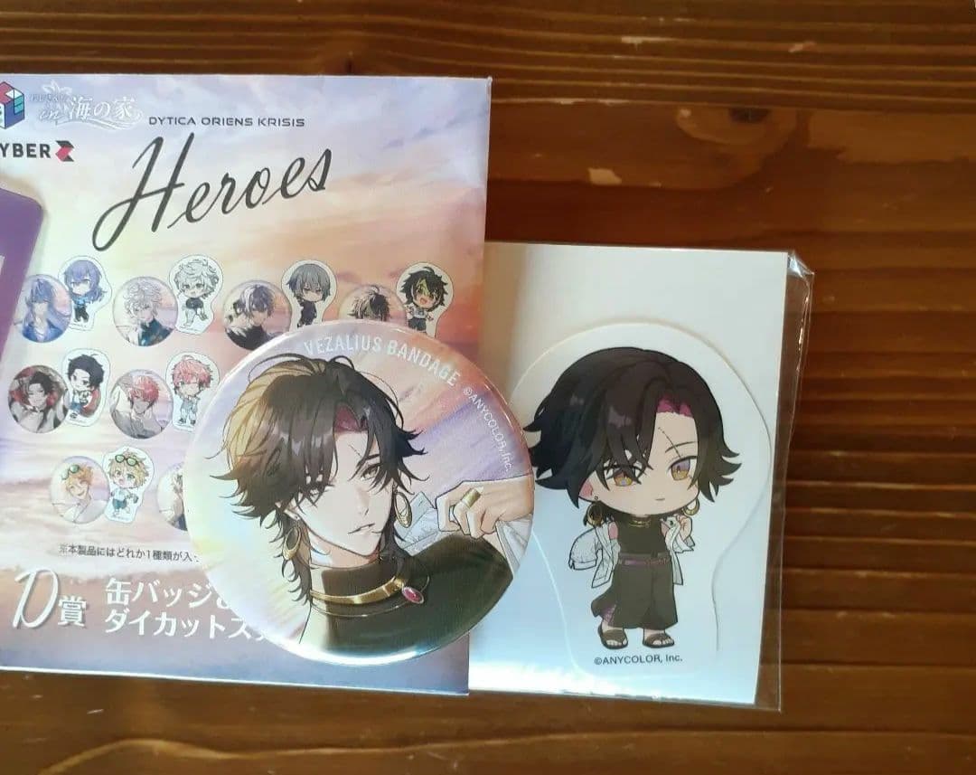 にじさんじHEROES海の家くじ ヴェザリウス ザリ 缶バッジ／ クリア