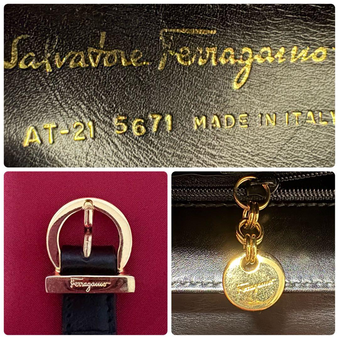 サルバトーレフェラガモ　2way ガンチーニ　ショルダーバッグ　レザー