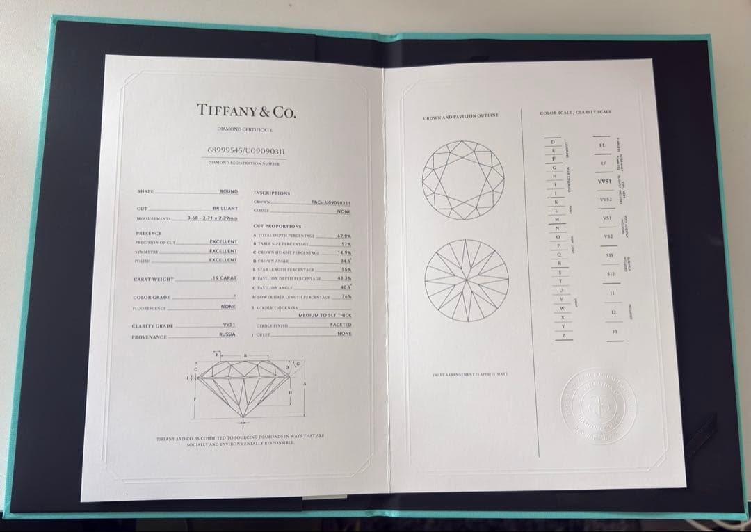 Tiffany & Co. ハーモニーリング　婚約指輪