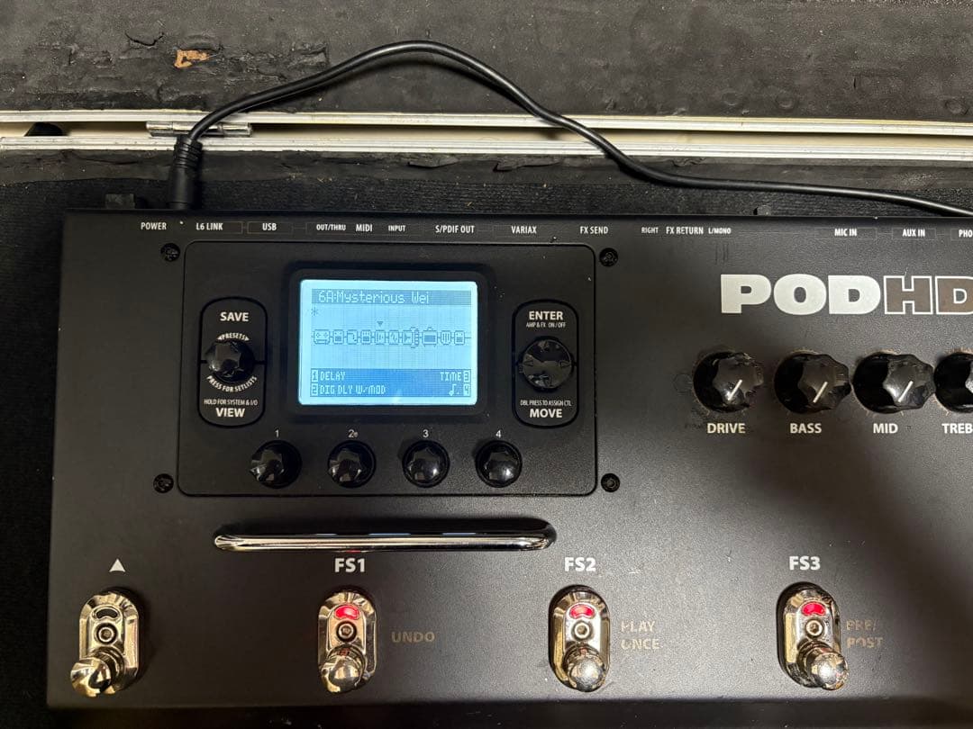 LINE 6 POD HD500 アダプター補修ありHケース付