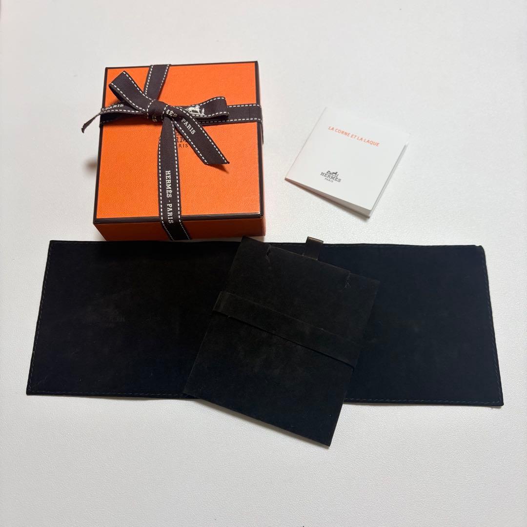 美品 エルメス ネックレス ケース 空箱 保存袋 リボン付き ベロア