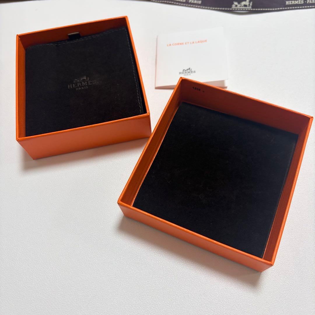 美品 エルメス ネックレス ケース 空箱 保存袋 リボン付き ベロア