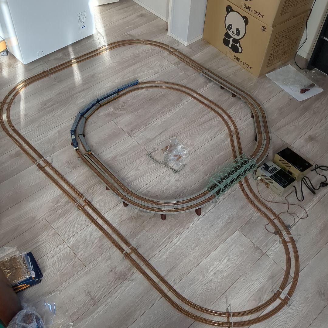 しまちゃん　TOMIX複線立体交差セット+パワーユニット付き N) 91074 レールセット高架複線立体交差セット (HCパターン