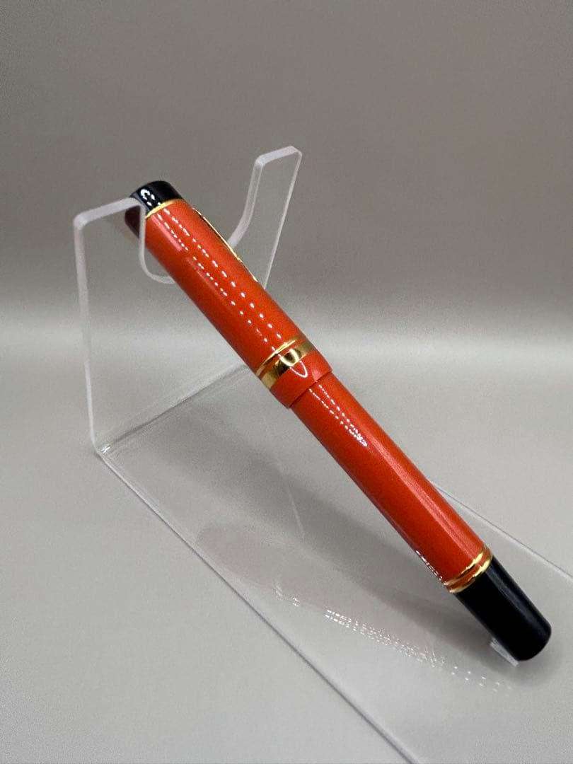 【希少】Parkerデュオフォールド 万年筆 ペン先K18 1990年オレンジ