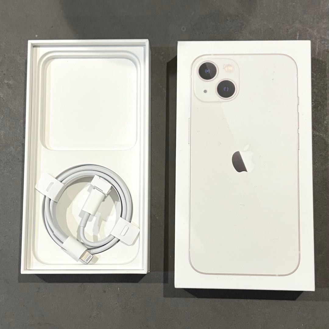 【美品】iPhone13 ホワイト 128GB 箱付き