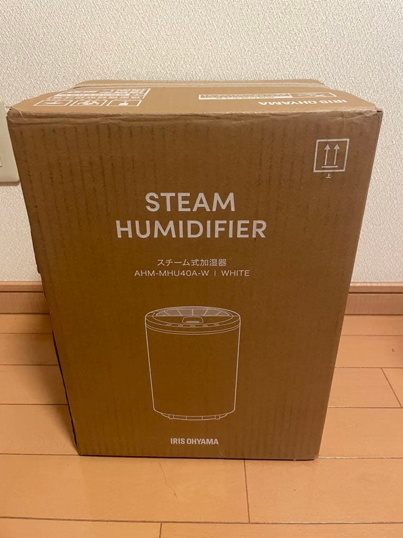 IRIS OHYAMA スチーム加湿器 AHM-MHU40A-W ホワイト - メルカリ