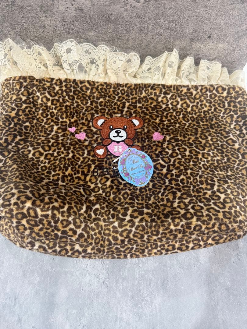 新品】犬服 ファーベッド インナーバック ブルブブ レオパード