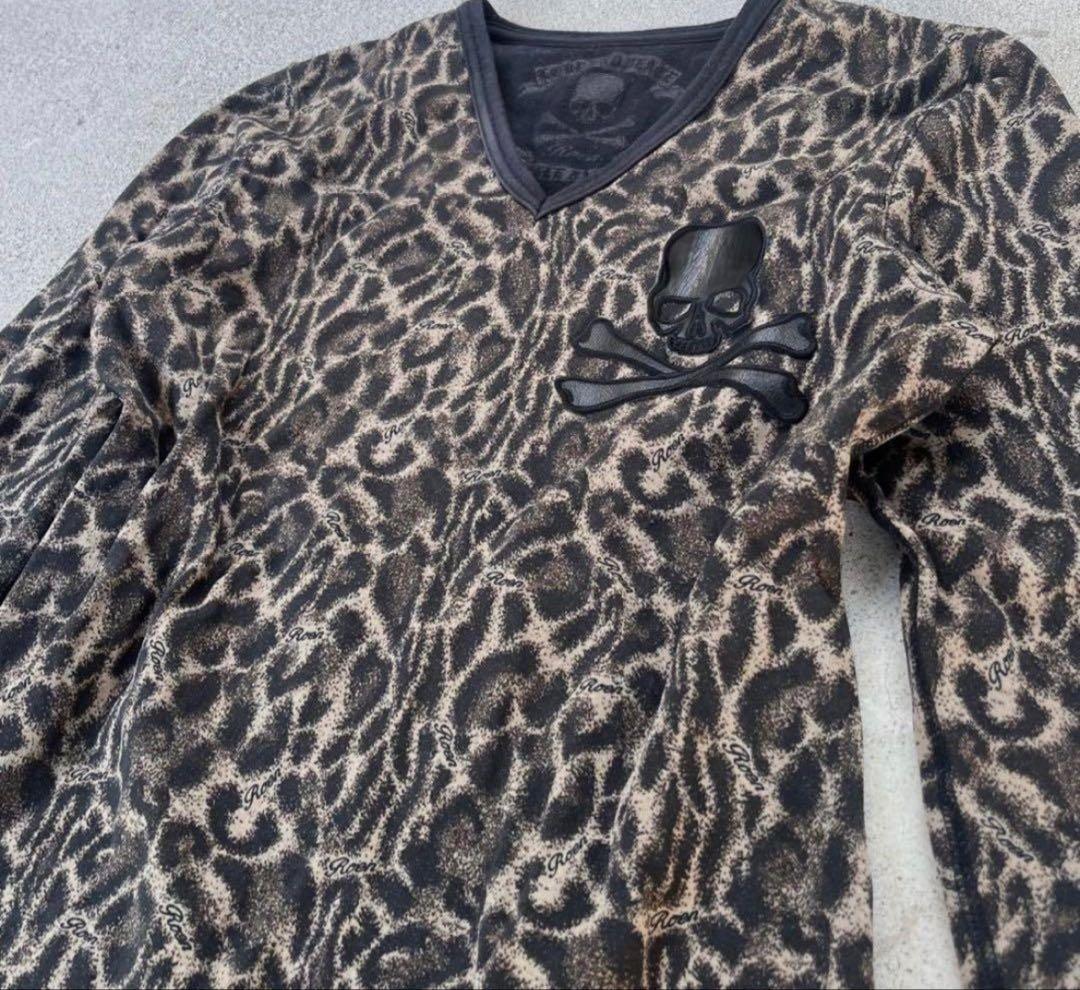 Roen ロンt skull y2k archive レオパード 平成 お兄系 - メルカリ