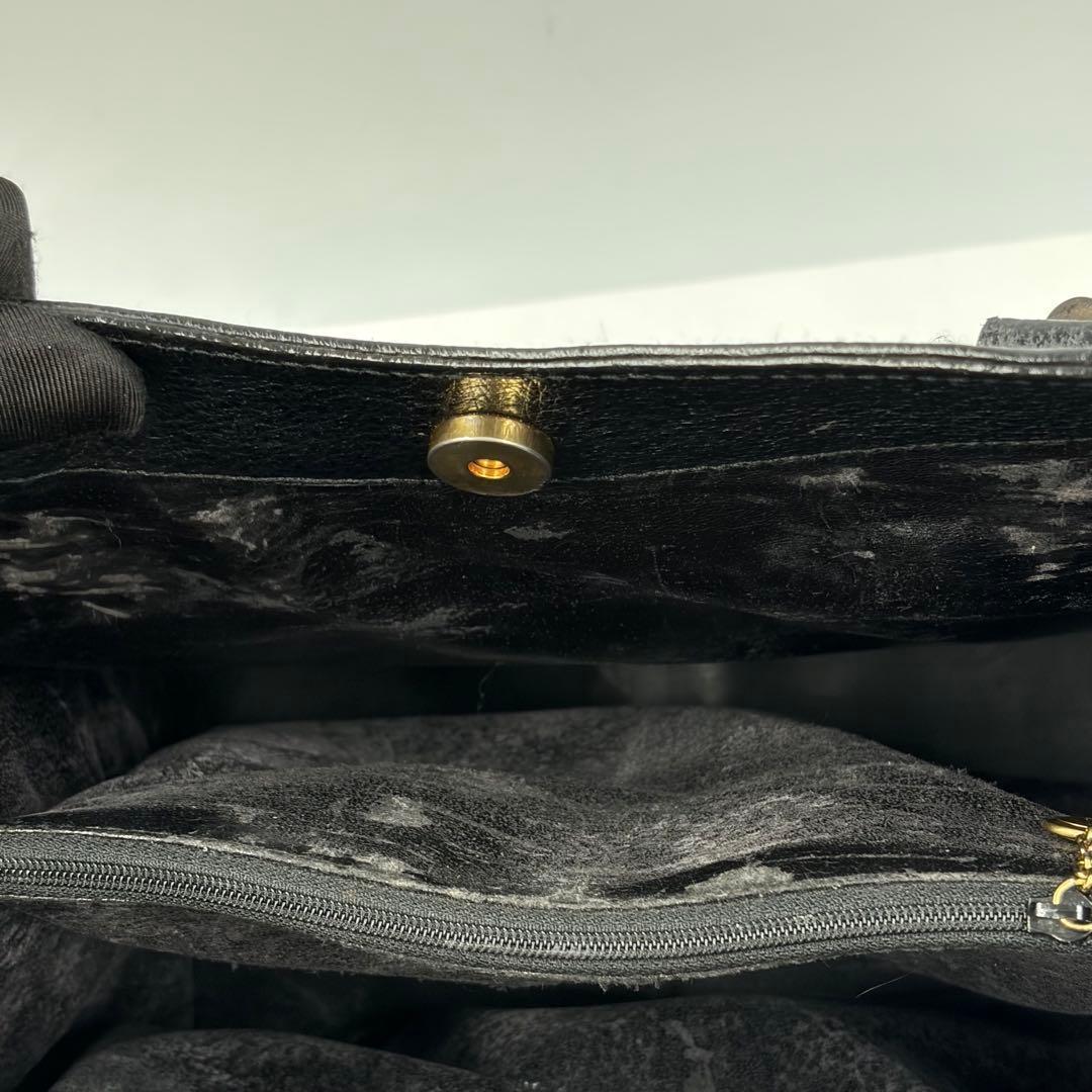 GUCCI ダイアナ バンブー ハンドバッグ トートバッグ ブラック 864