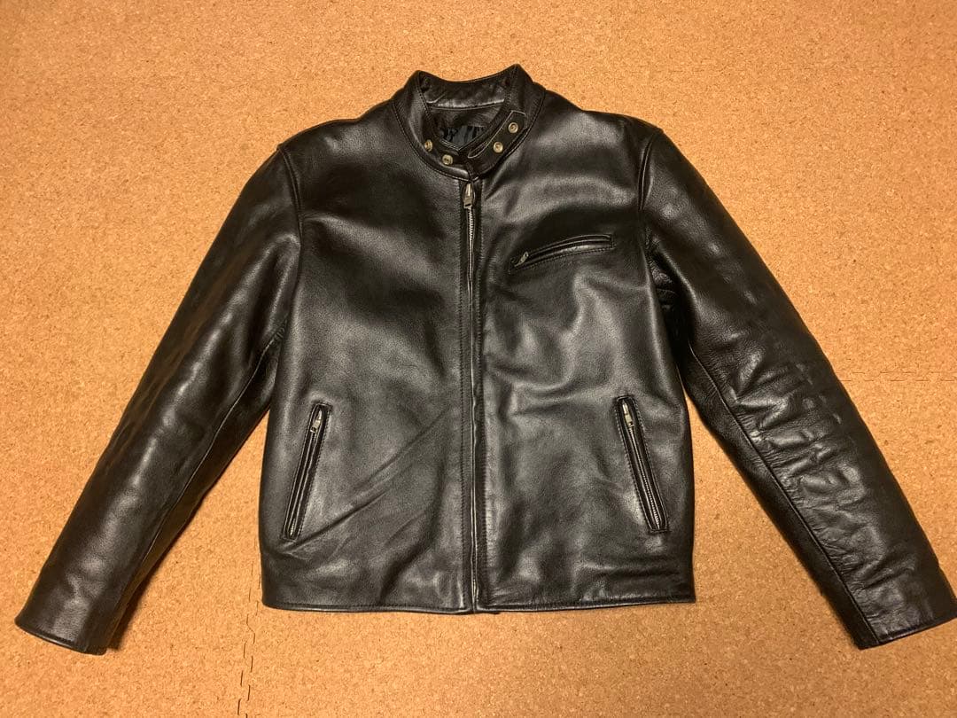 HORN WORKS シングルライダースジャケット 3L キルティング 黒 Horn Works 本革 プロテクター付シングルライダースジャケット メンズ