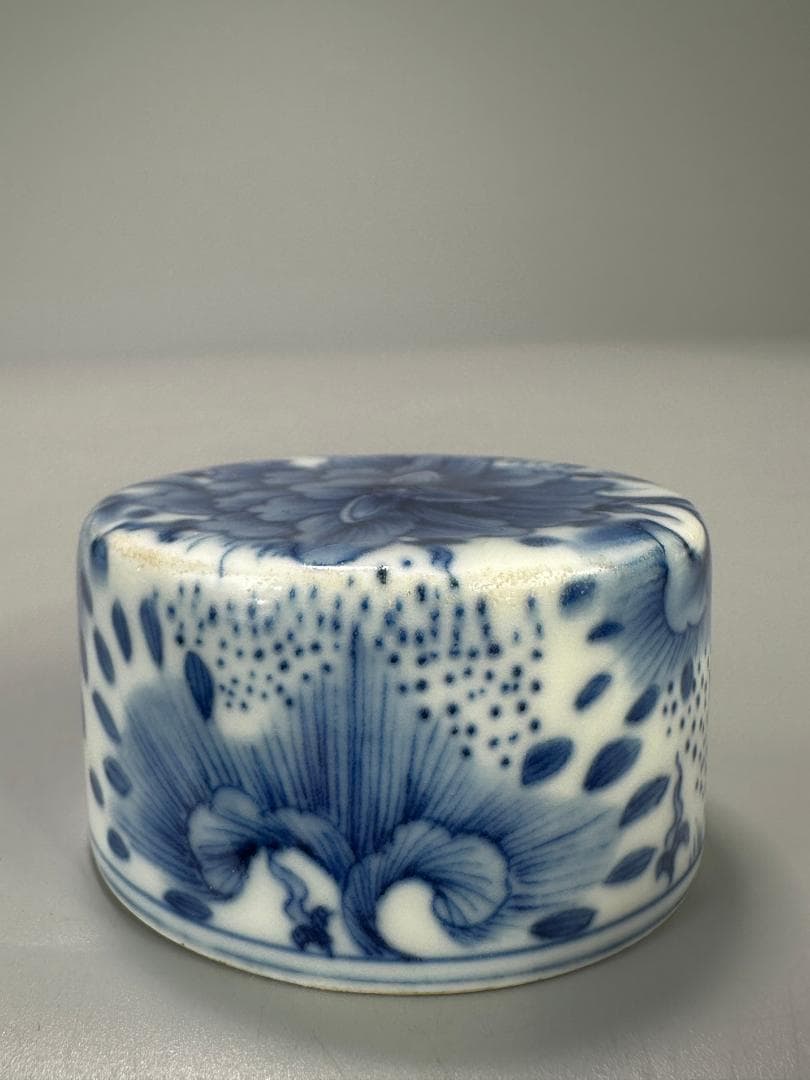 中国美術 煎茶道具 茶器 青花花卉文茶壺 染付茶入 時代 古物 唐物