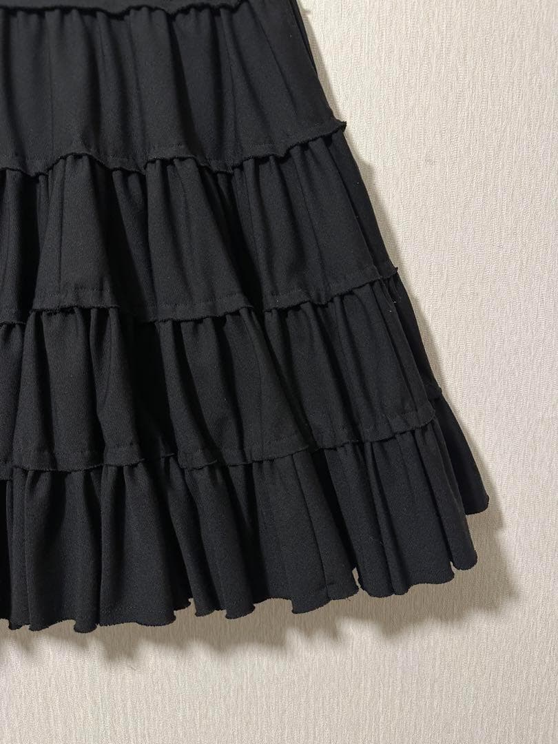 スカート Limi feu Black Frill Skirt