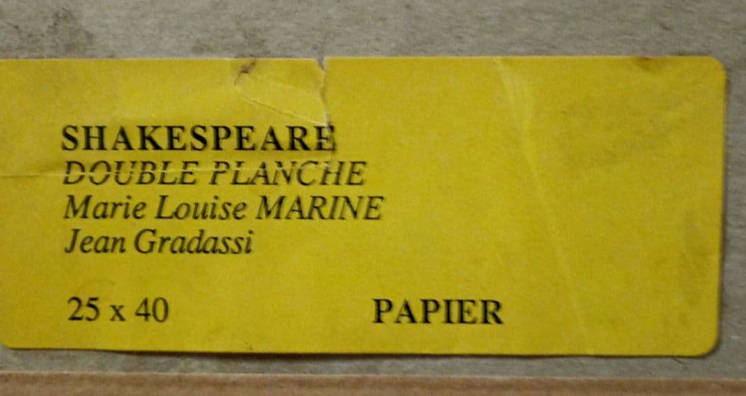 お値下げ　額装　J．Gradassi「シェークスピア劇　トーナメント戦」　細密画