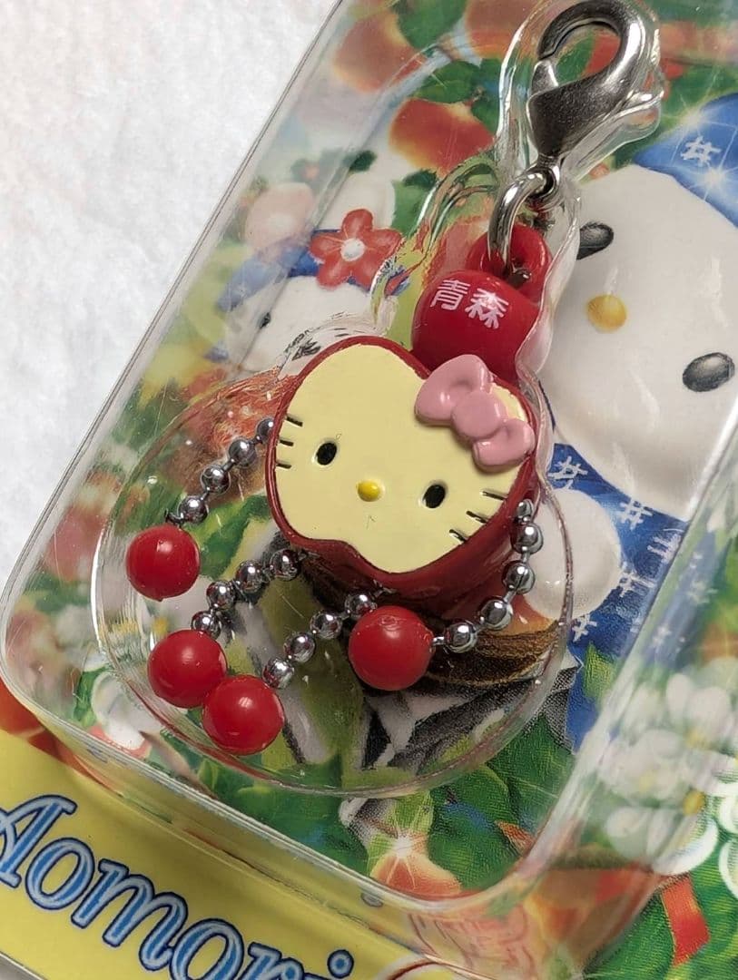 ご当地キティ　根付け　青森限定　りんご便り