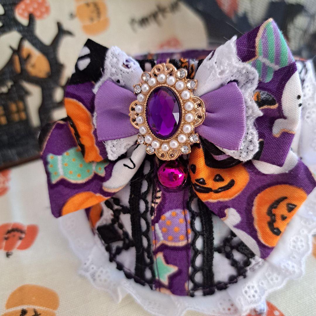 短毛シュシュ、ひな祭り(紫)わんちゃん猫ちゃん用