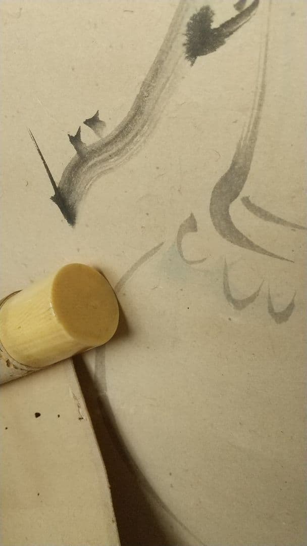 酒井抱一 桃節句 紙本 掛軸 虫食い傷み目立つ 琳派