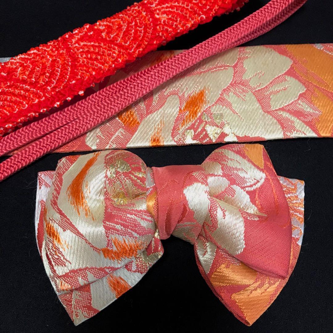 市松人形 8号 薔薇 錦紗縮緬 アンティーク 袷 着物 ＊ ドール 人形