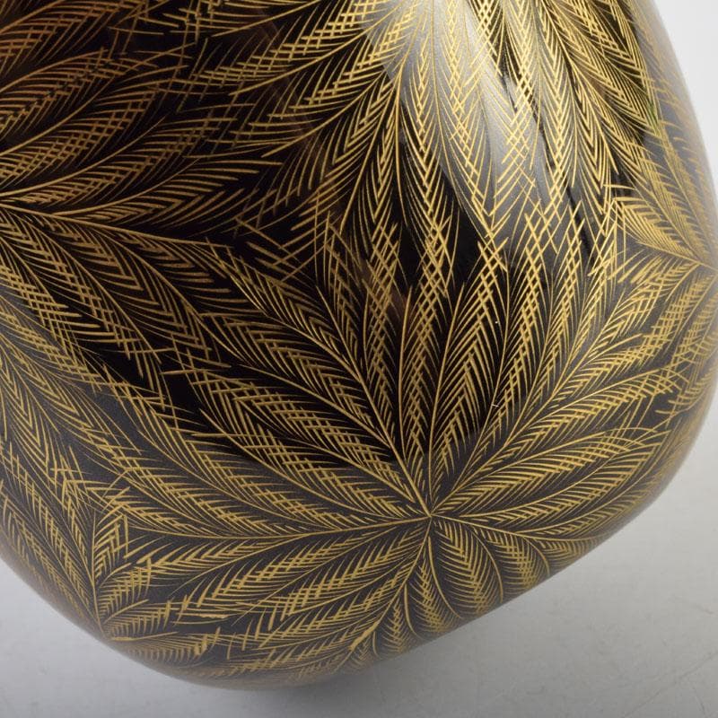 茶道具 輪島塗 岡本陽斎作 忍彫沈金 棗 共箱 V 9074 - メルカリ