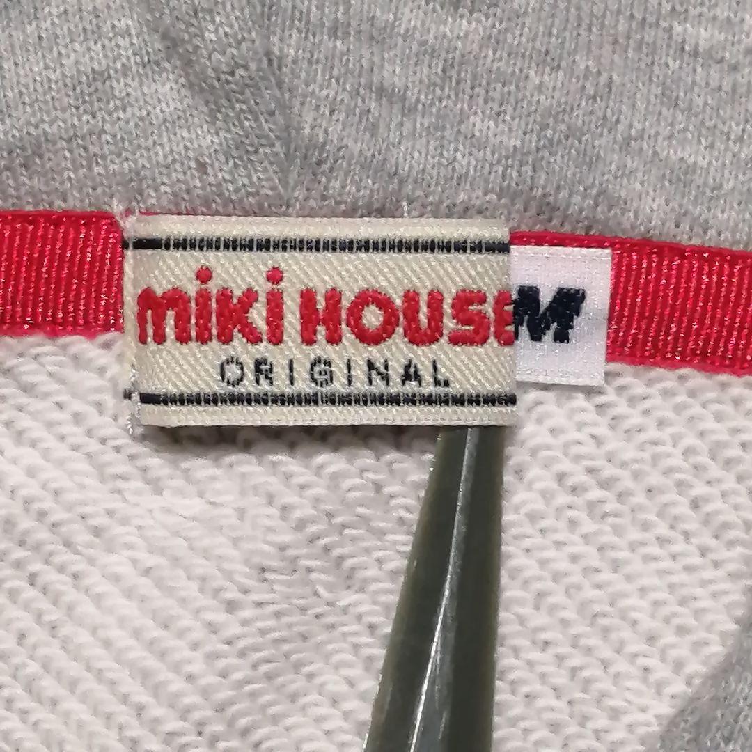 【m※様】MIKI HOUSE ミキハウス 刺繡ロゴ プルオーバーパーカー L