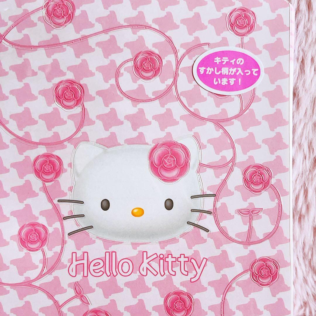 希少レア ハローキティ 透かし柄入りノート バラ 2001年製 サンリオ