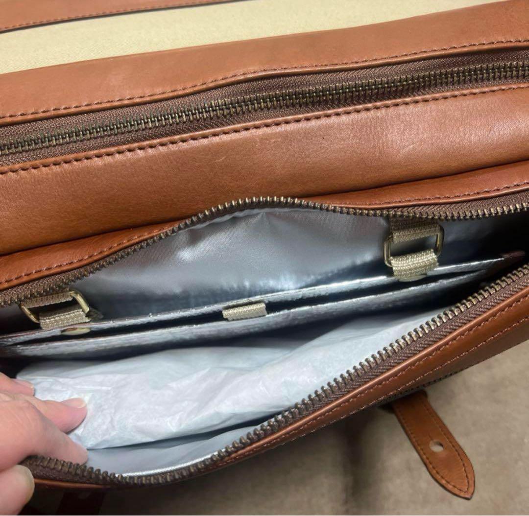 本革　ビジネスバッグ　新品未使用　定価6万超　シルバーレイク