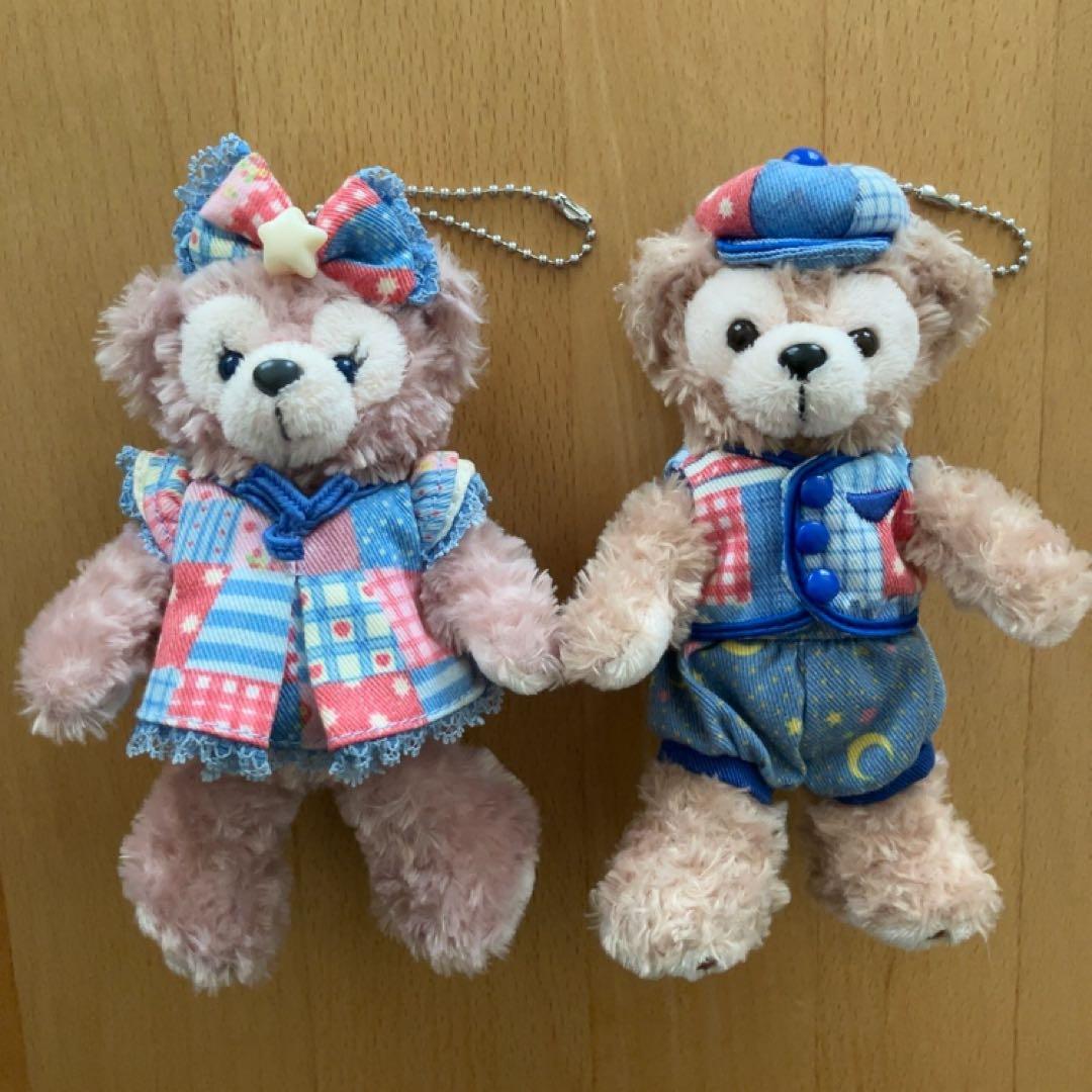 ダッフィー＆シェリーメイ ぬいぐるみバッジ ディズニーシー15周年
