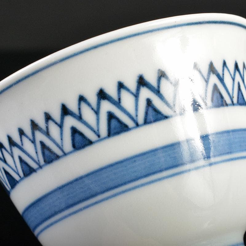 煎茶道具　京焼　清水焼　平安　瑞泉造　青華　煎茶碗　五客　共箱　V　R7175